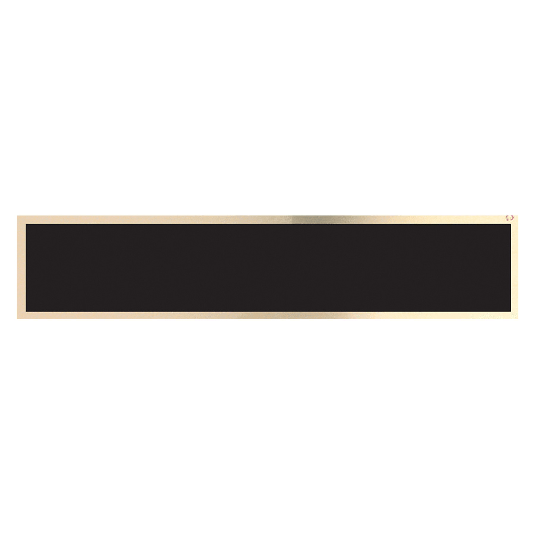 Black and gold engravable brass name plate for desk wedge