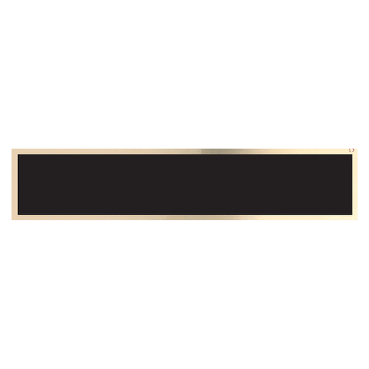 Black and gold engravable brass name plate for desk wedge