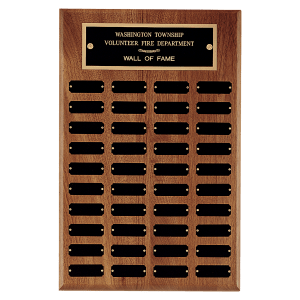 American Walnut Perpetual Plaque 40 Plates