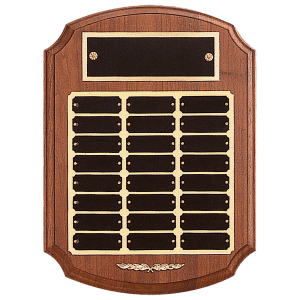 American Walnut Perpetual Plaque 24 Plates 7/8 x 2 1/2