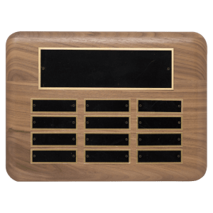 American Walnut Roster Series Perpetual Plaque 12 Plates