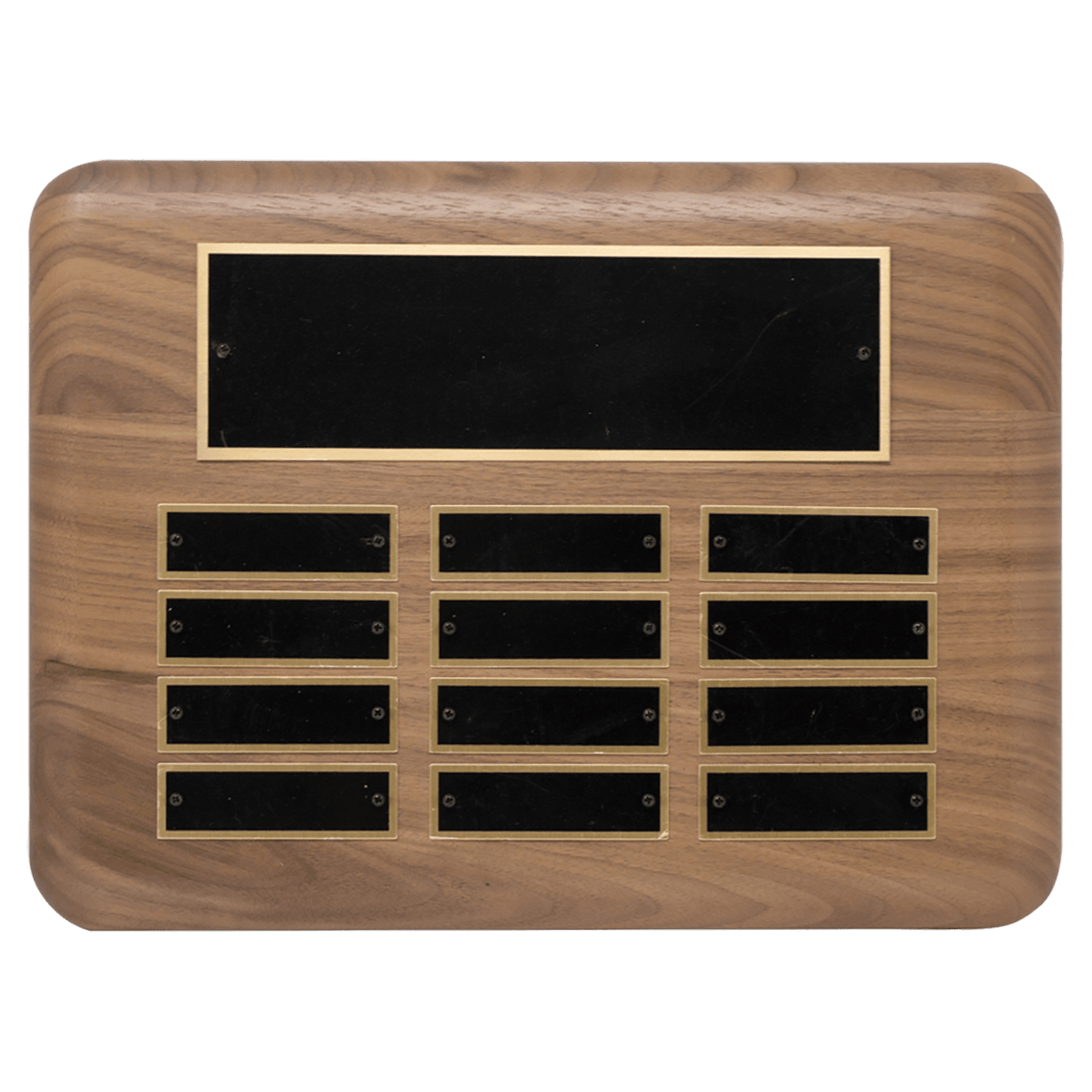American Walnut Perpetual Plaque - 12 Plates (Roster Series)