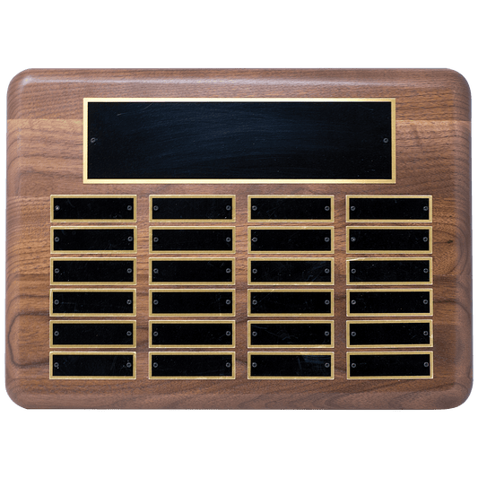 American Walnut Perpetual Plaque - 24 Plates (Roster Series)
