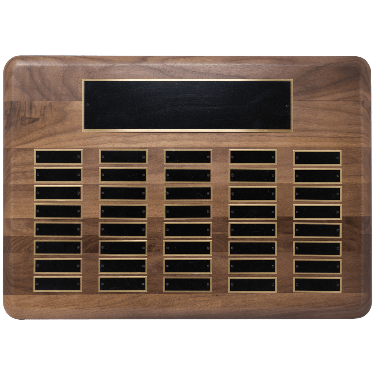 American Walnut Perpetual Plaque - 40 Plates (Roster Series)