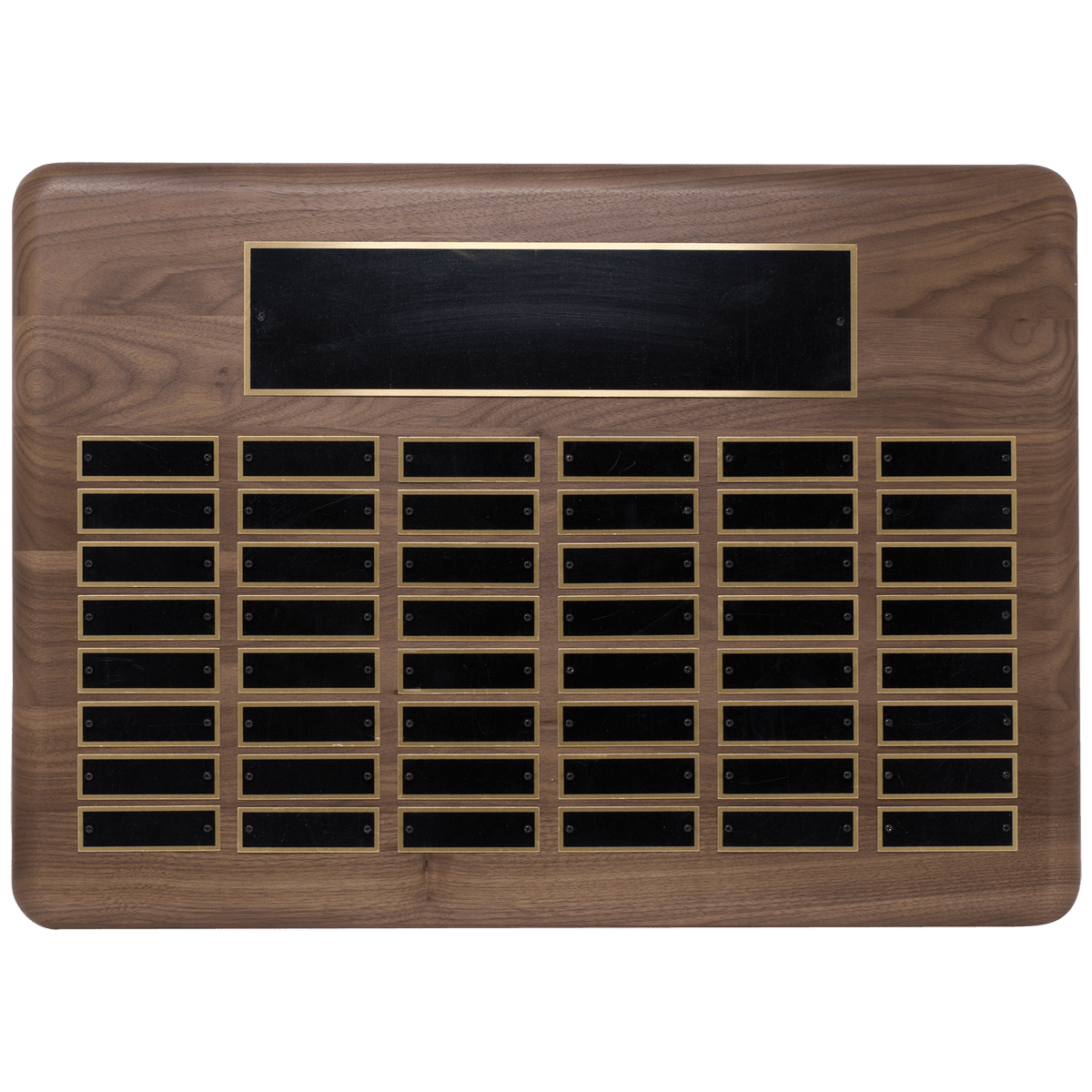American Walnut Perpetual Plaque - 48 Plates (Roster Series)