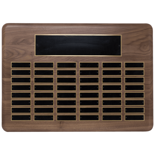 American Walnut Perpetual Plaque - 48 Plates (Roster Series)