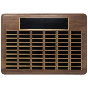 American Walnut Roster Series Perpetual Plaque 60 Plates