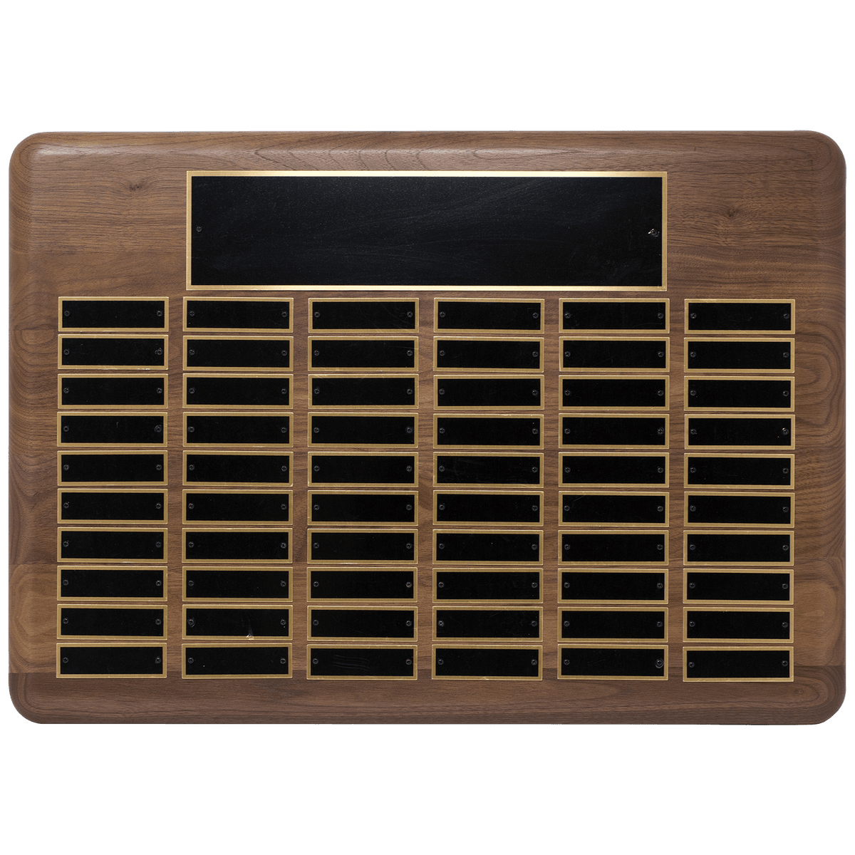 American Walnut Perpetual Plaque - 60 Plates (Roster Series)