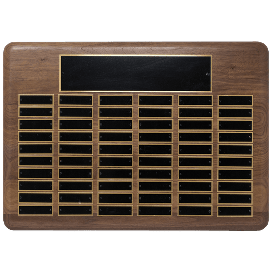 American Walnut Perpetual Plaque - 60 Plates (Roster Series)