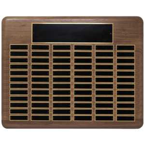 American Walnut Roster Series Perpetual Plaque 80 Plates