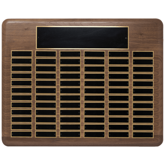 American Walnut Perpetual Plaque - 80 Plates (Roster Series)