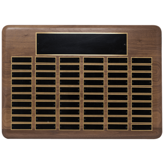 American Walnut Perpetual Plaque - 96 Plates (Roster Series)