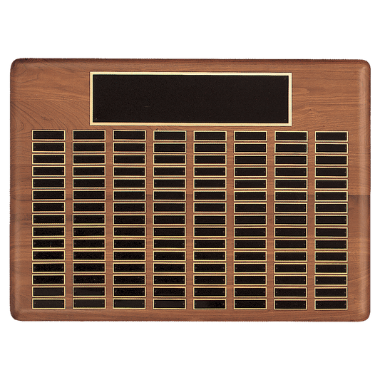 American Walnut Perpetual Plaque - 144 Plates (Roster Series)