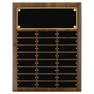 American Walnut Perpetual Plaque 24 Plates 1 x 3 1/4