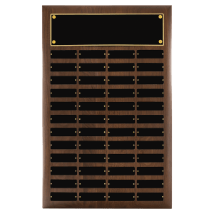 American Walnut Perpetual Plaque 48 Plates 1 x 3 1/4