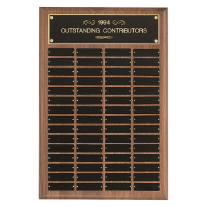 American Walnut Perpetual Plaque 60 Plates 1 x 3 1/4