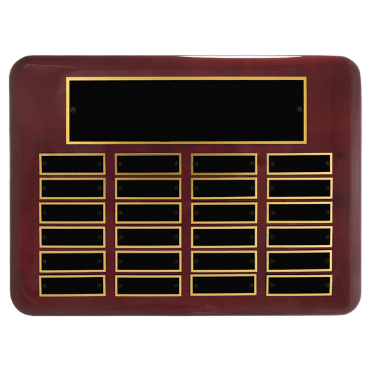 Rosewood Piano Finish Perpetual Plaque - 24 Plates (7/8 inch x 2 3/4 inch)