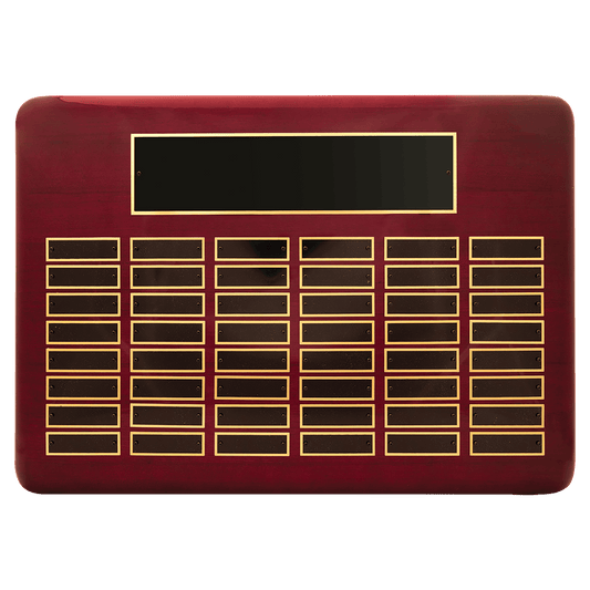 Rosewood Piano Finish Perpetual Plaque - 48 Plates (7/8 inch x 2 3/4 inch)