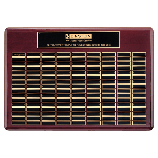 Rosewood Piano Finish Perpetual Plaque - 120 Plates (7/8 inch x 2 3/4 inch)