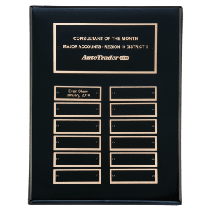 Black Piano Finish Perpetual Plaque 12 Plates