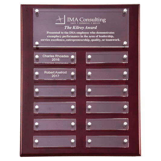 Rosewood High-Lustre Perpetual Plaque - Magnetic Acrylic Plates