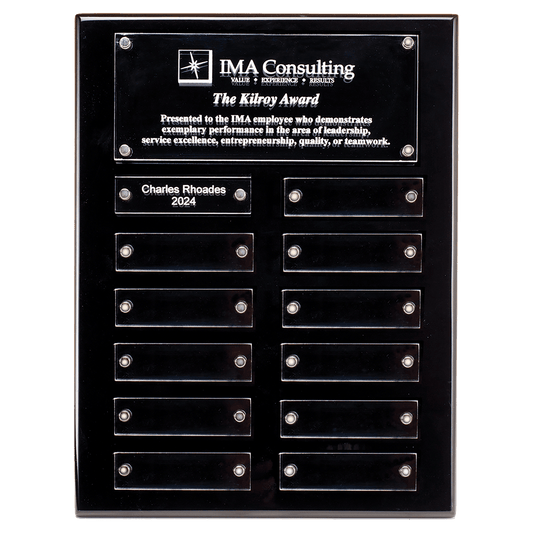 Black High-Lustre Perpetual Plaque - Magnetic Acrylic Plates