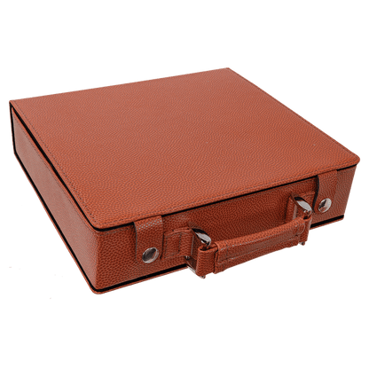 Basketball leather power box with a handle on a transparent background