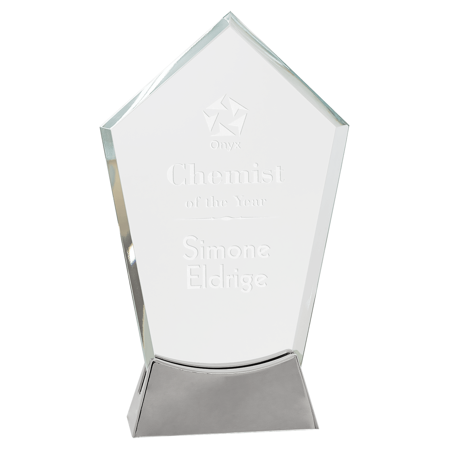 8 1/2" Peak Platinum Glass on Full Metal Base