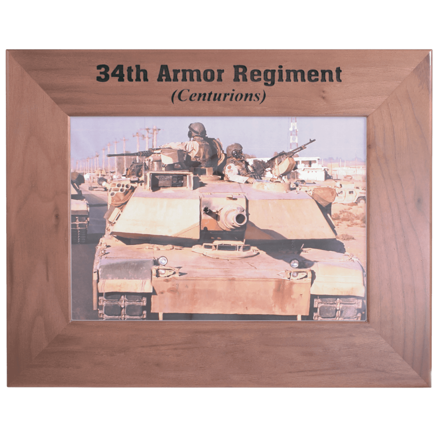 Personalized genuine walnut wood picture frame, custom engraved – 5 x 7 inch