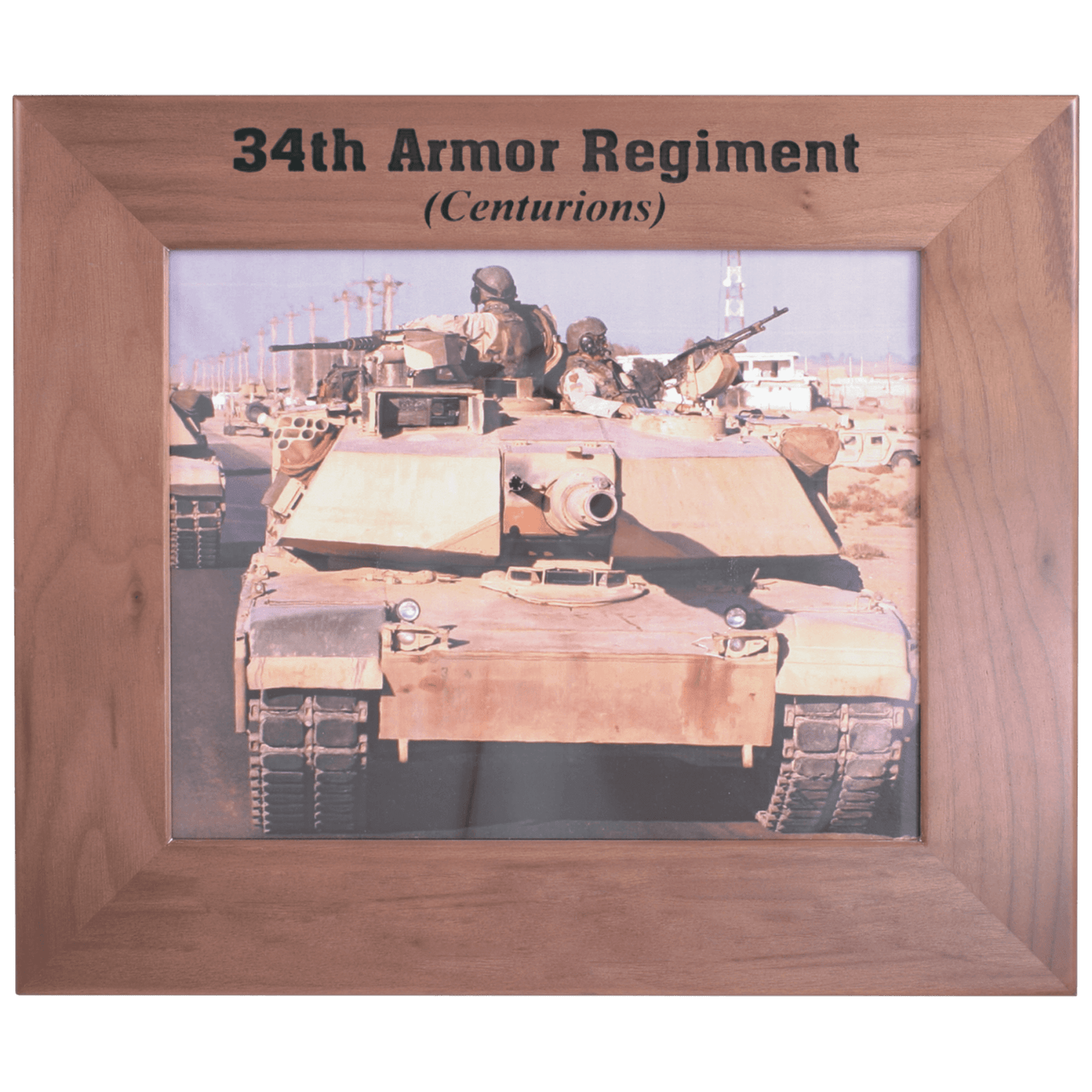 Personalized genuine walnut wood picture frame, custom engraved – 8 x 10 inch