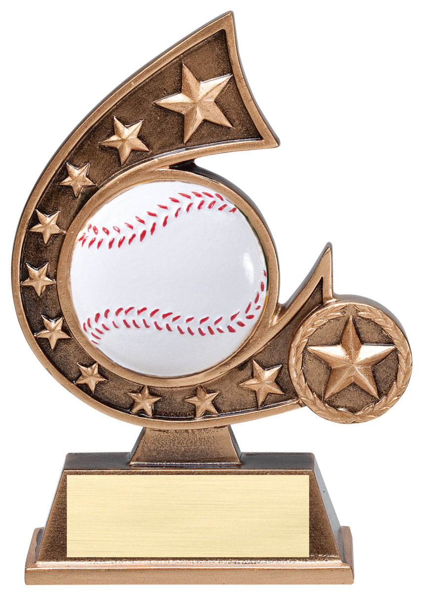 Comet Baseball Award with engraving plate, Townline Trophy & Design