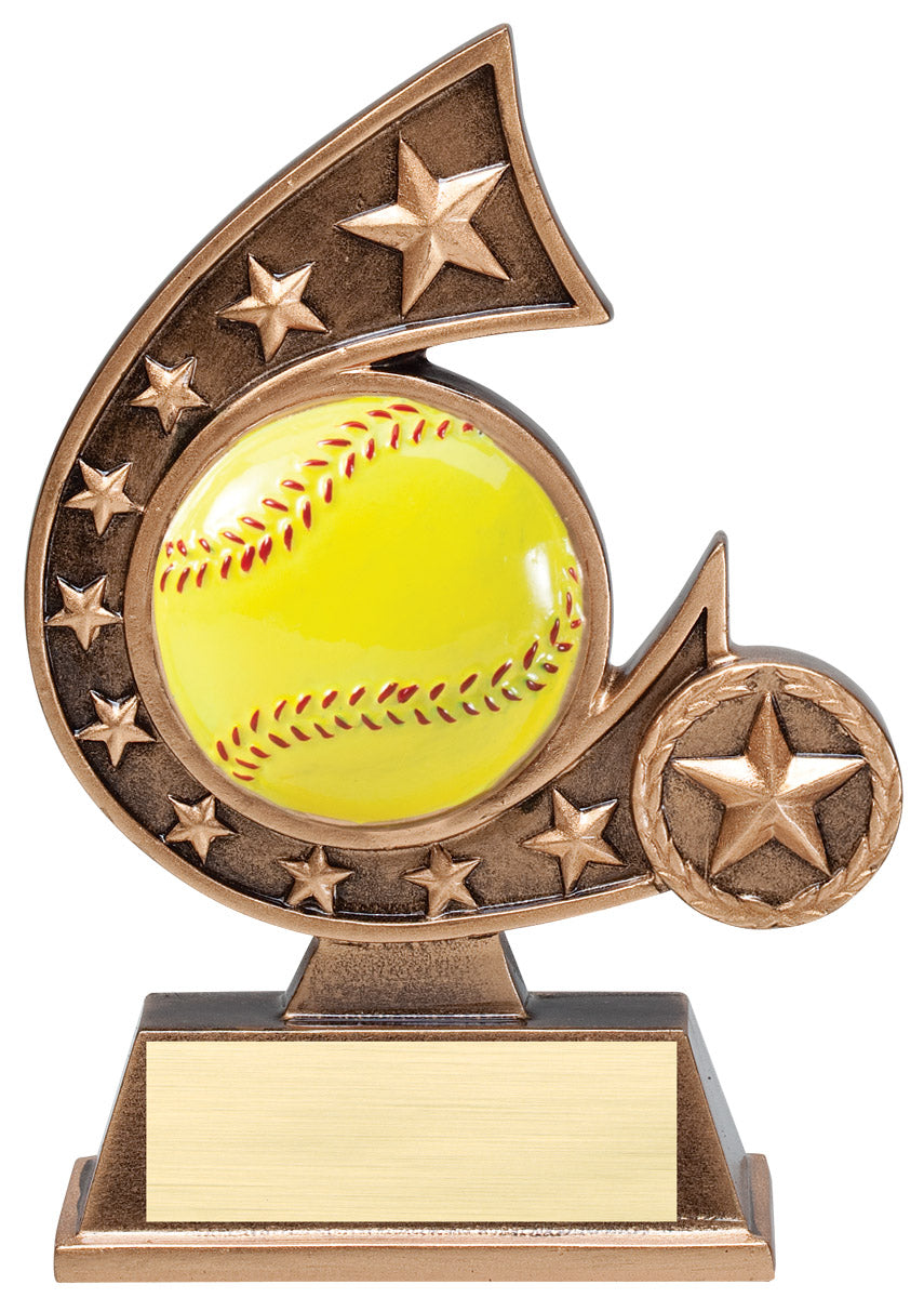 Comet Softball Award with engraving plate, Townline Trophy & Design