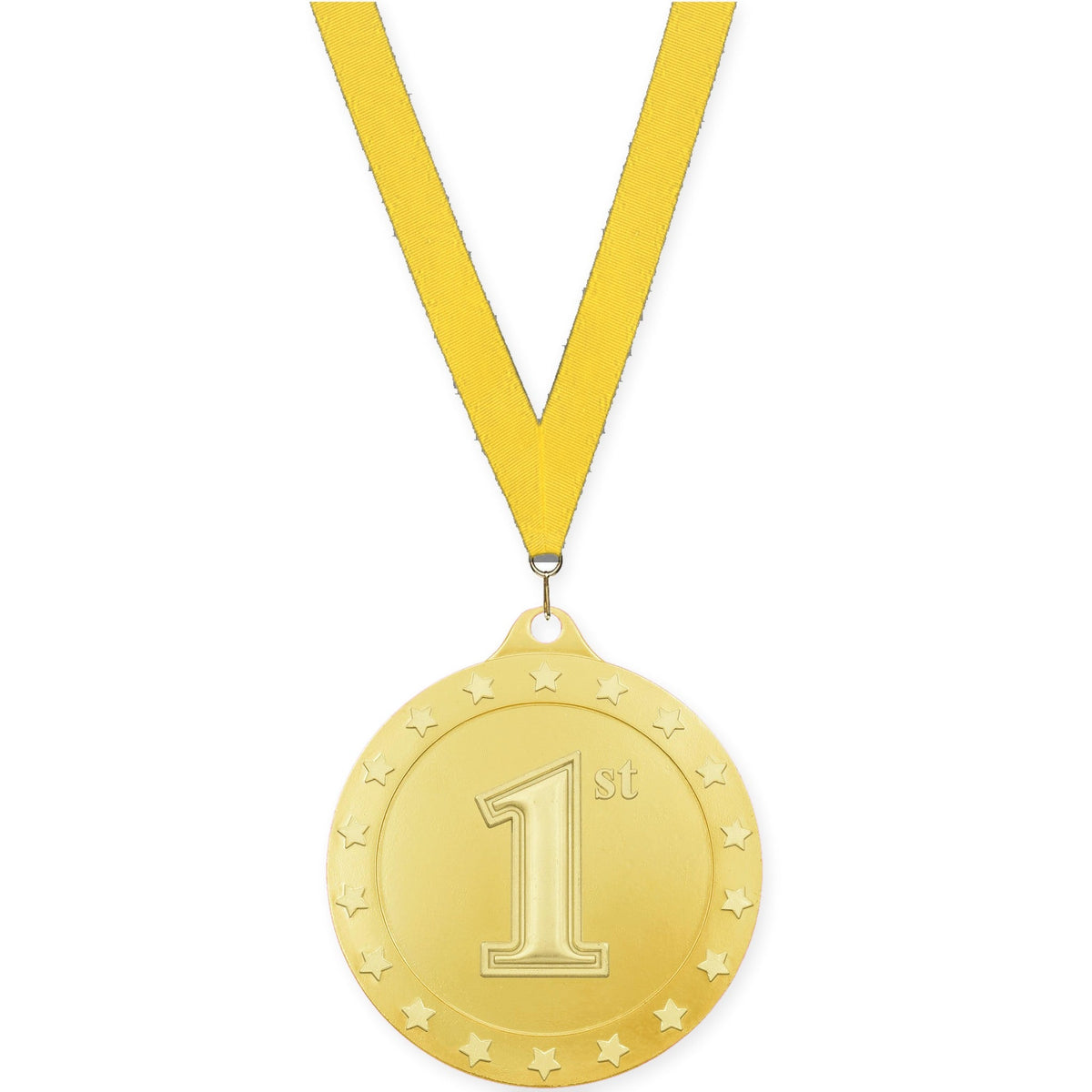 2 3/4 inch Place Radiance medal in gold - 1st place with Yellow neck ribbon