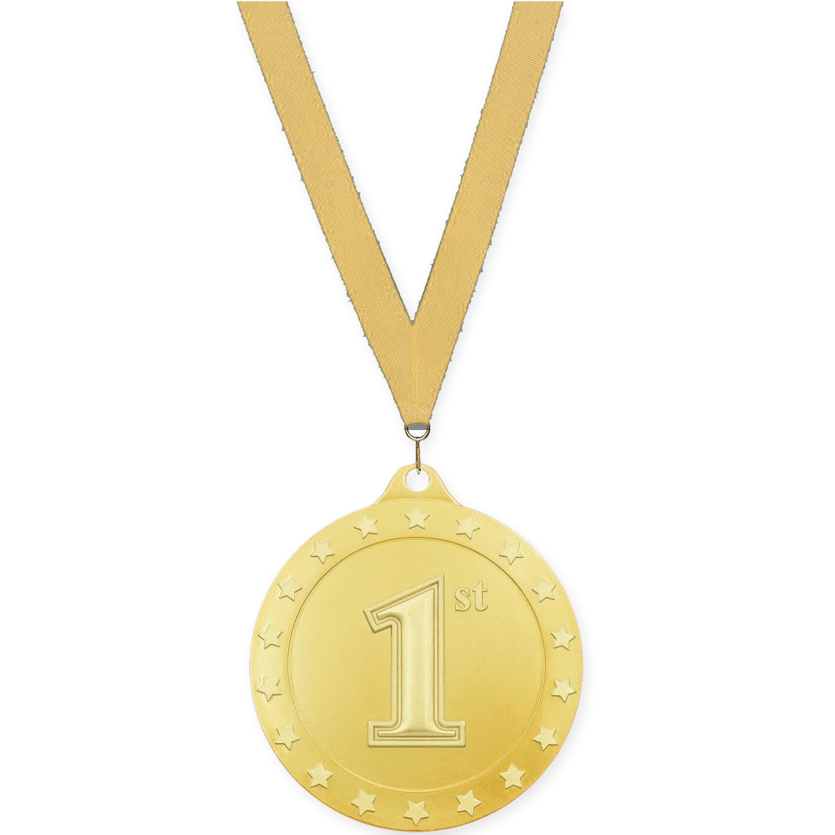 2 3/4 inch Place Radiance medal in gold - 1st place with Gold Metallic neck ribbon