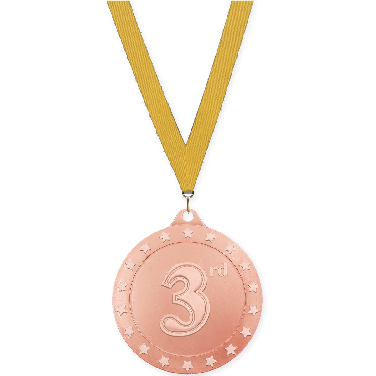 2 3/4 inch Place Radiance medal in bronze - 3rd place with Gold neck ribbon