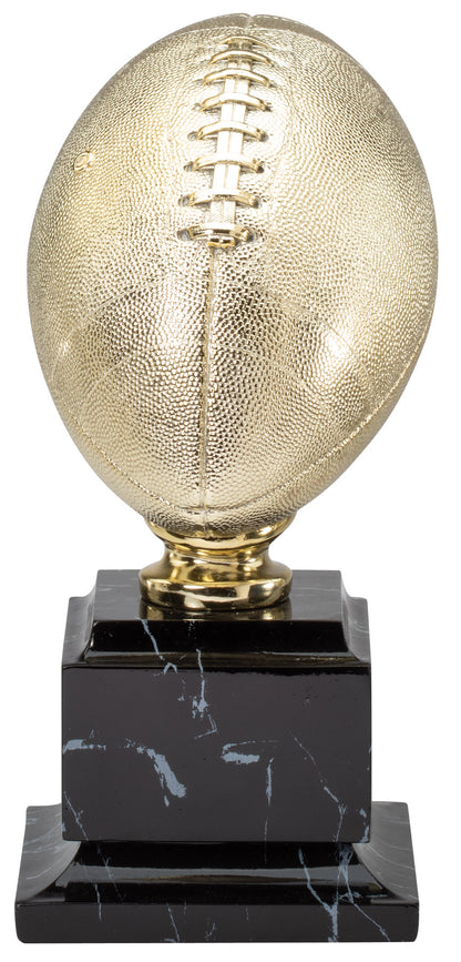 Gold Football on Black Marble Base, Bright Gold