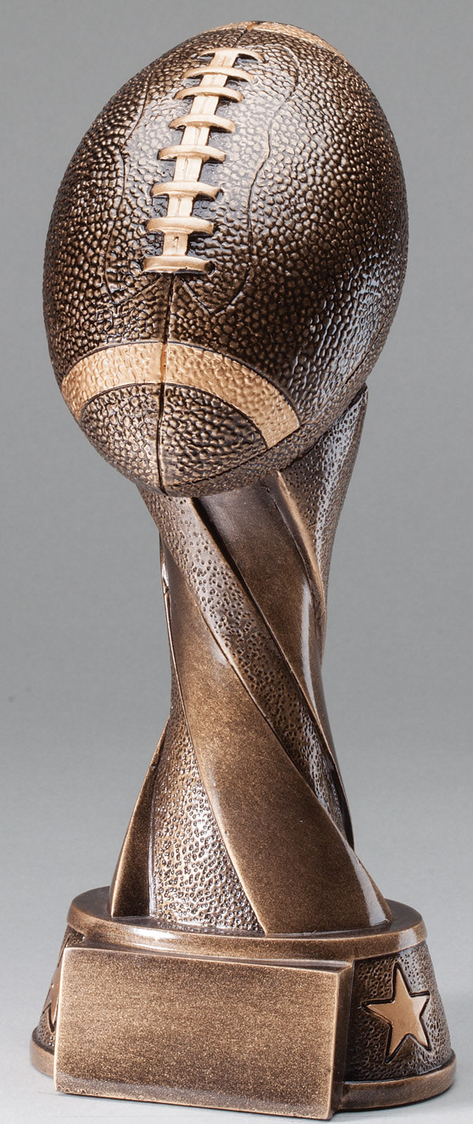 Football Spiral Resin Trophy, 9 inch