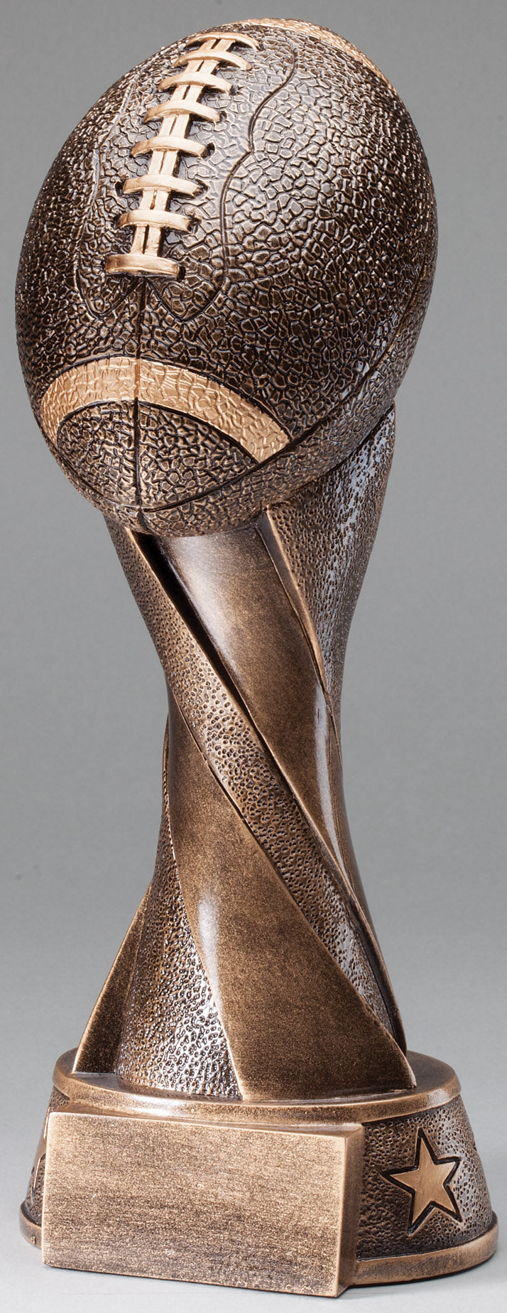 Football Spiral Resin Trophy, 10 1/2 inch