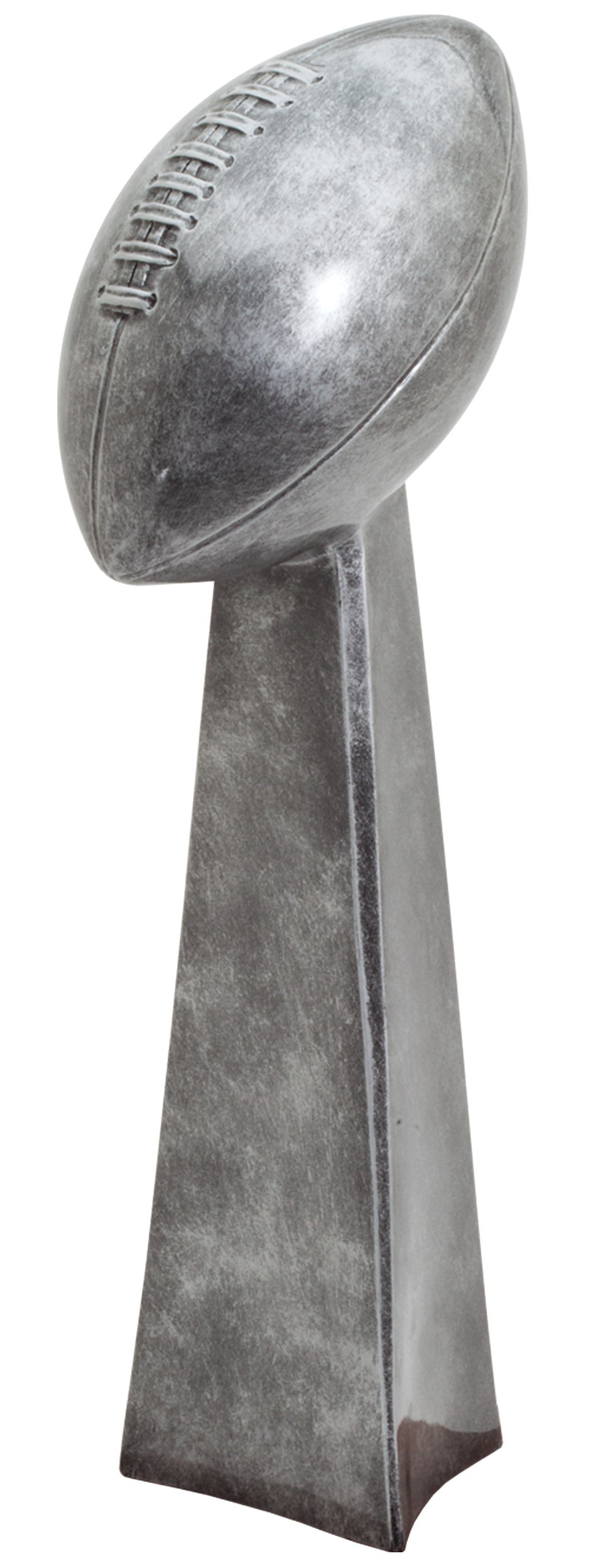 Antique Gold Football Tower Trophy, left side view
