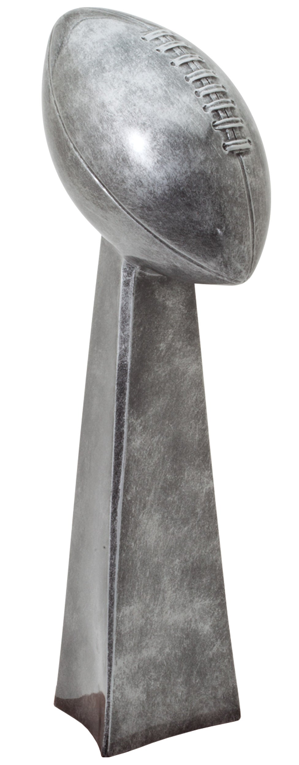 Antique Gold Football Tower Trophy, right side view