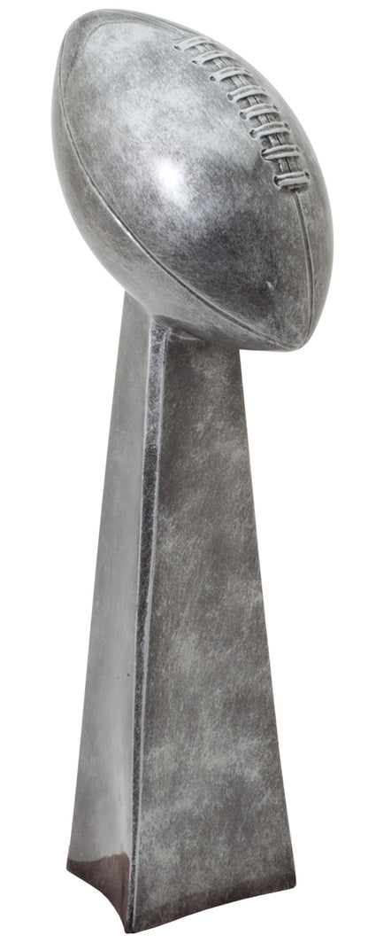 Antique Gold Football Tower Trophy, right side view