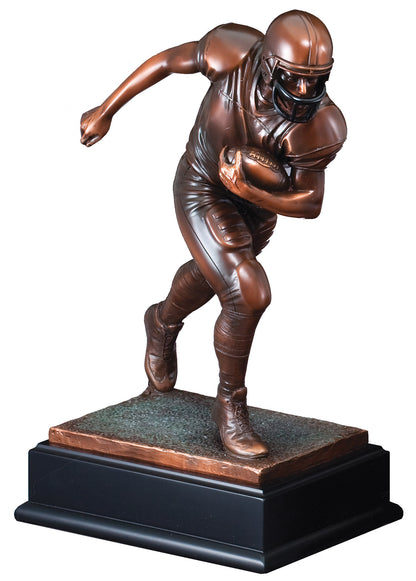 Bronze Football Runner Sculpture Trophy