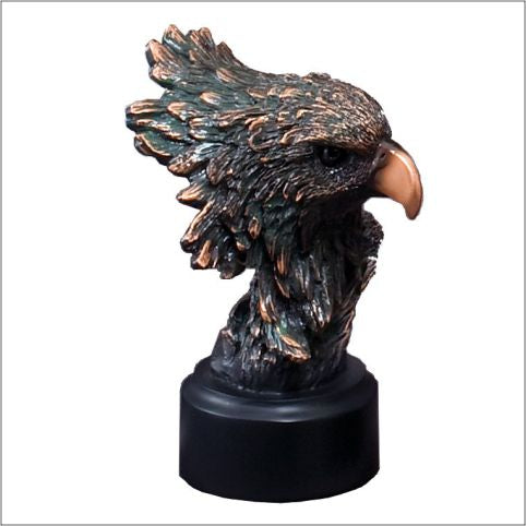Compact resin eagle bust award