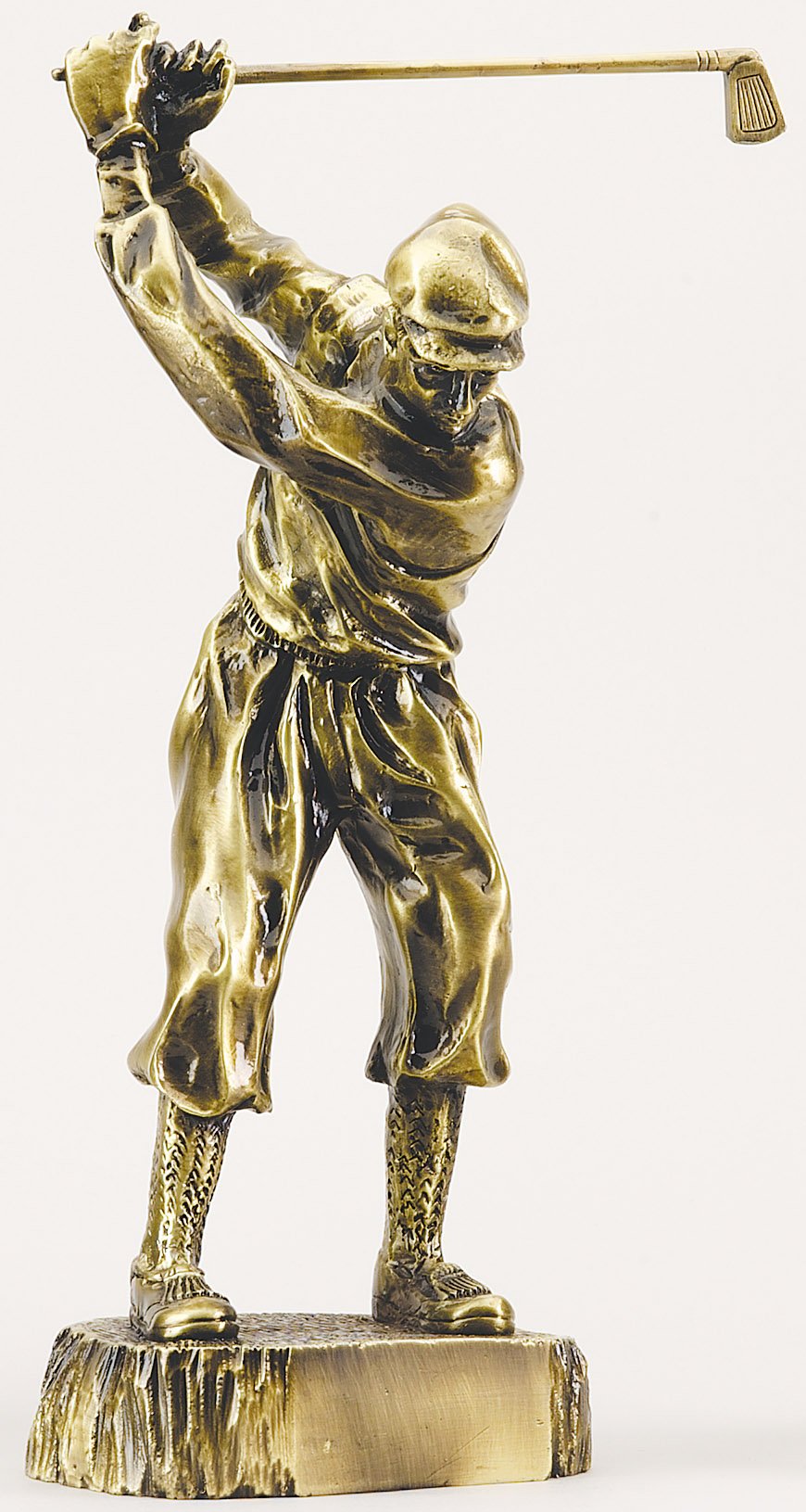 Gold classic golfer trophy figure, 15" size