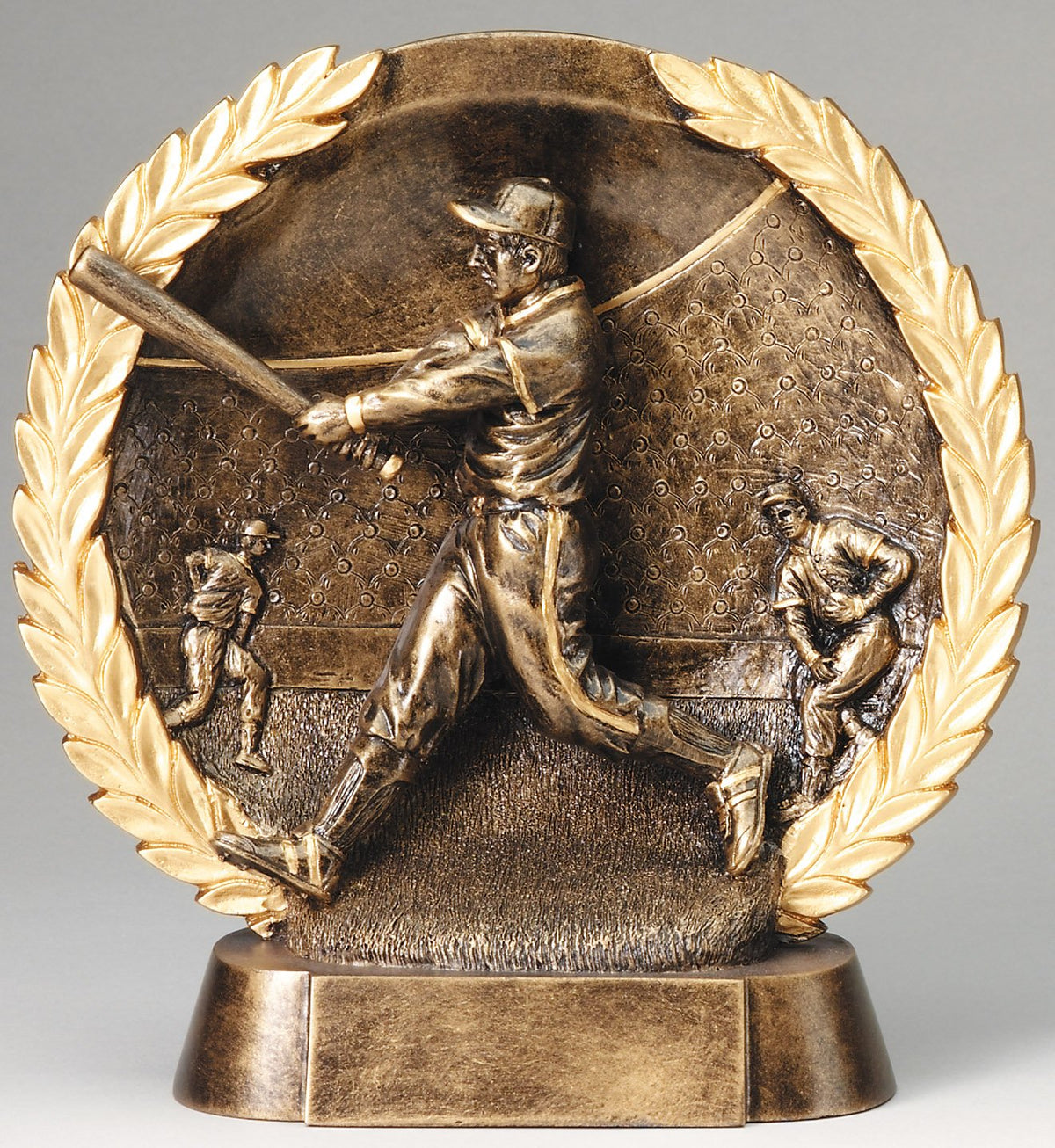 High Relief Baseball Award with engraving plate, Townline Trophy & Design