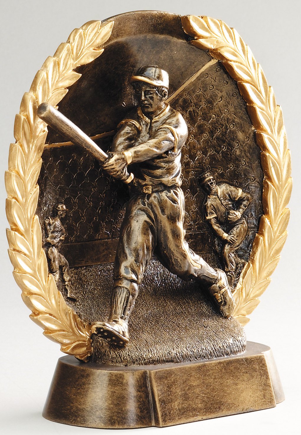 High Relief Baseball Award – side view