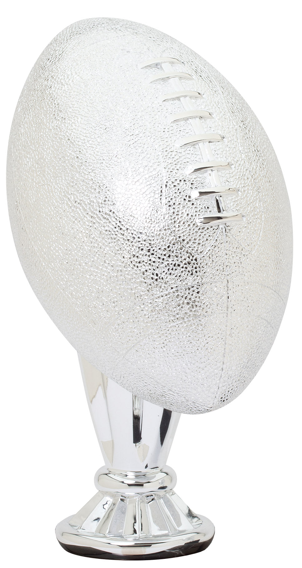 12 inch Football Resin Trophy on Black Base, Silver
