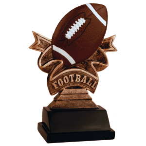 Football Ribbon Resin 5 1/2"