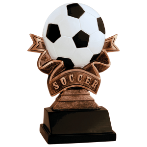 Soccer Ribbon Resin 5 1/4"