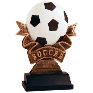 Soccer Ribbon Resin 7"